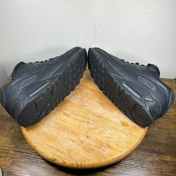 Nike Air Max 90 Leather Shoes Black Men\'s Size 10 Black Shoe 302519-001 main image 4